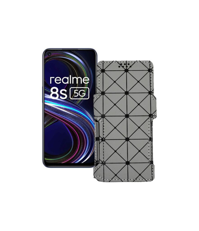 Чохол-книжка з екошкіри для телефону Realme 8s 5G