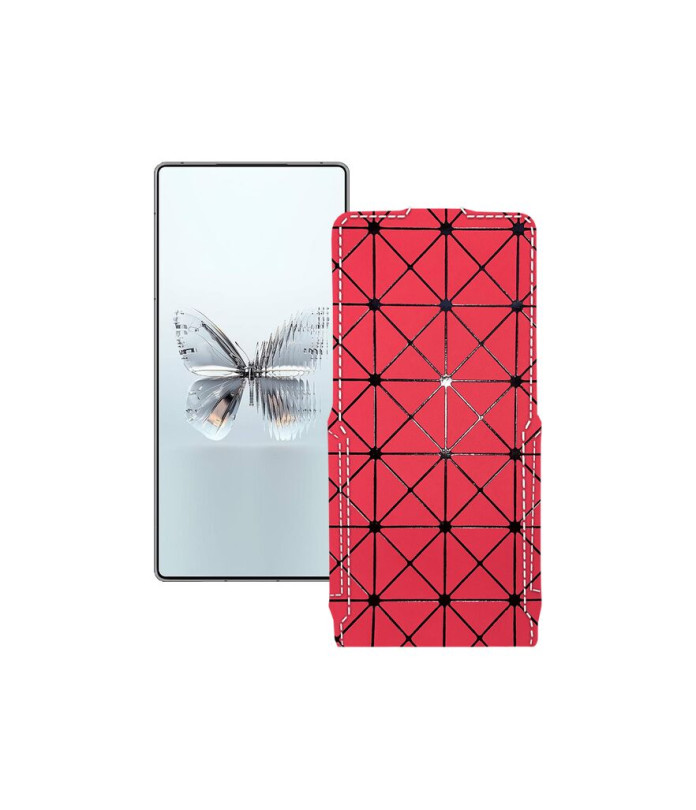 Чохол-флип з екошкіри для телефону ZTE Nubia RedMagic 10 Pro