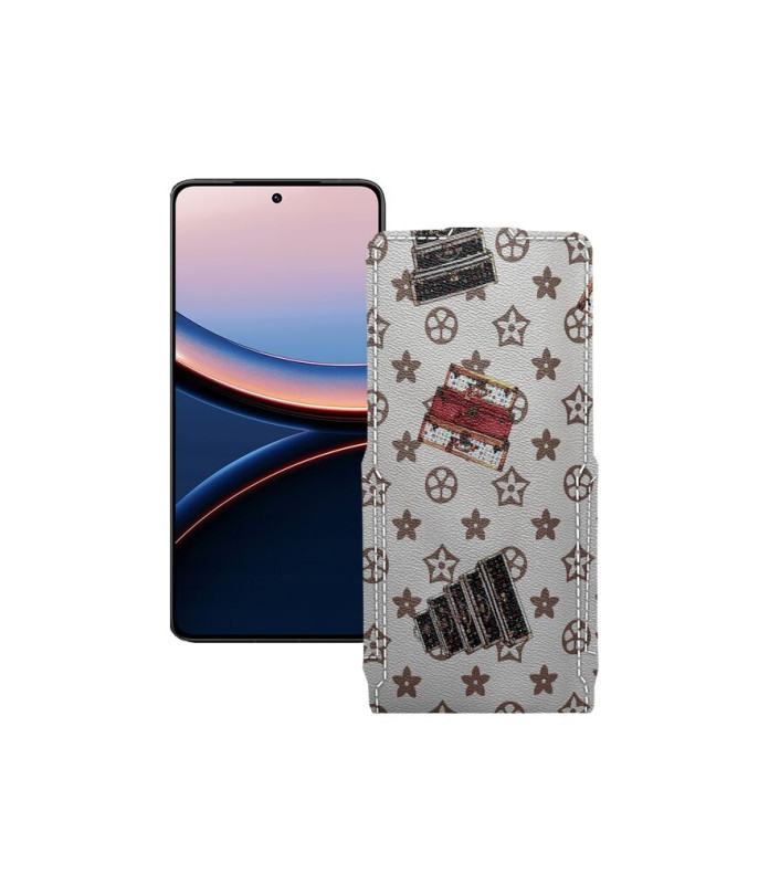 Чохол-флип з екошкіри для телефону Xiaomi Poco F7 Pro