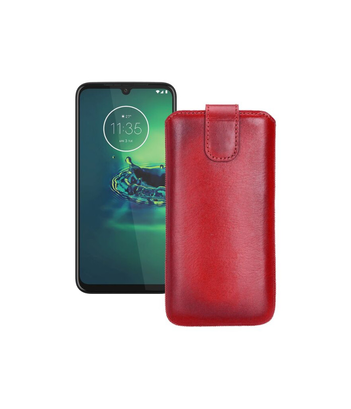 Витяжка з екошкіри для телефону Motorola Moto G8 Plus