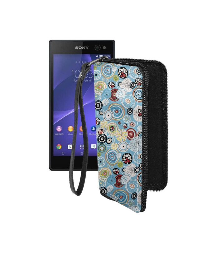 Чохол-гаманець з екошкіри для телефону Sony Xperia C3 DS D2502