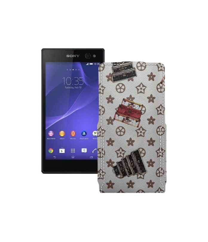 Чохол-флип з екошкіри для телефону Sony Xperia C3 DS D2502