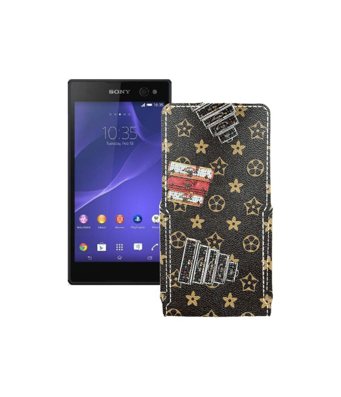 Чохол-флип з екошкіри для телефону Sony Xperia C3 DS D2502