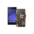 Чохол-книжка з екошкіри для телефону Sony Xperia C3 DS D2502