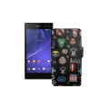 Чохол-книжка з екошкіри для телефону Sony Xperia C3 DS D2502