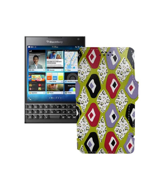 Чохол-книжка з екошкіри для телефону BlackBerry Passport