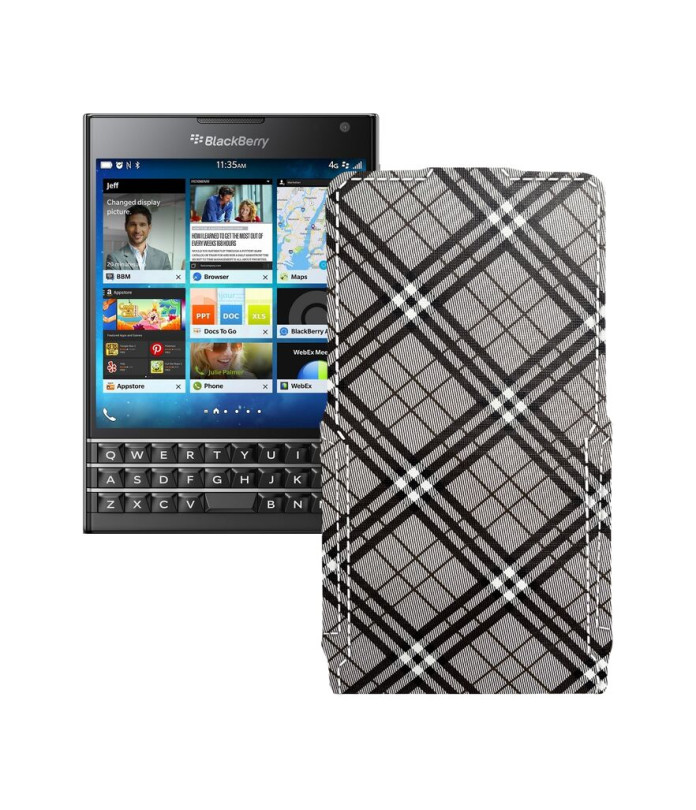 Чохол-флип з екошкіри для телефону BlackBerry Passport