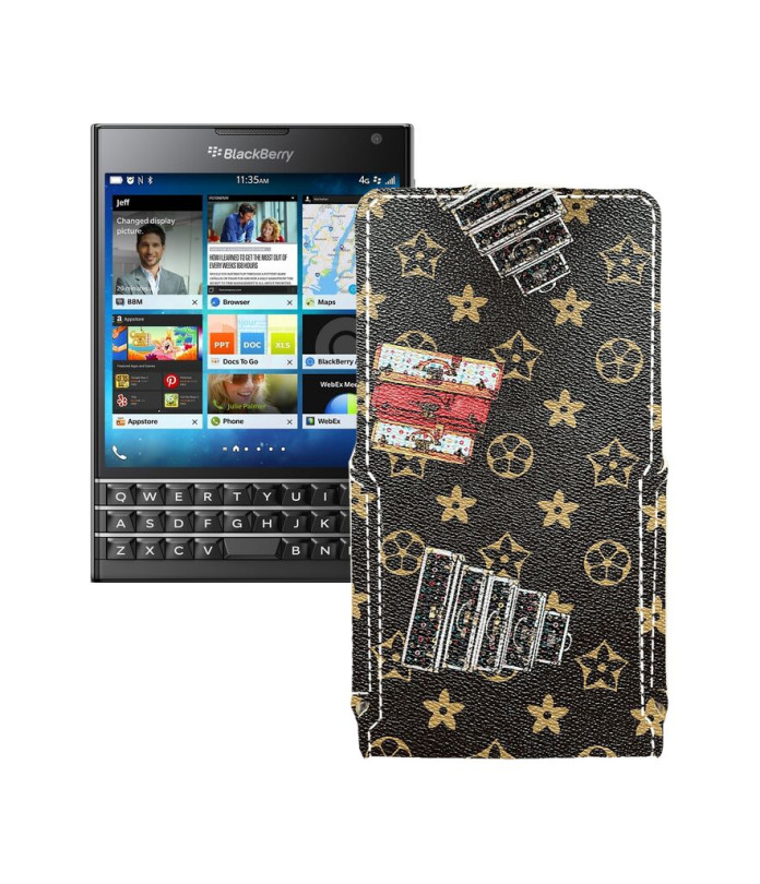 Чохол-флип з екошкіри для телефону BlackBerry Passport