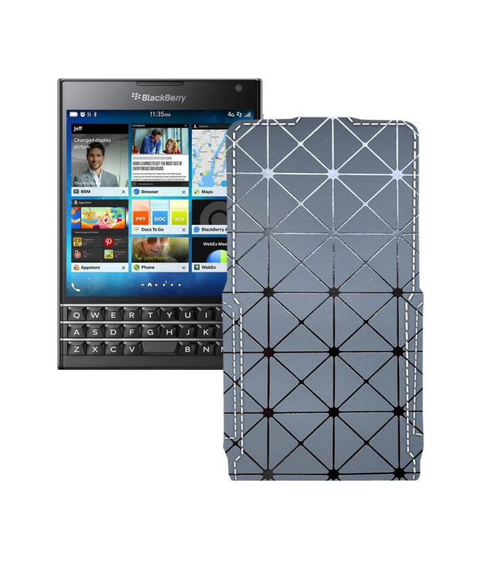 Чохол-флип з екошкіри для телефону BlackBerry Passport