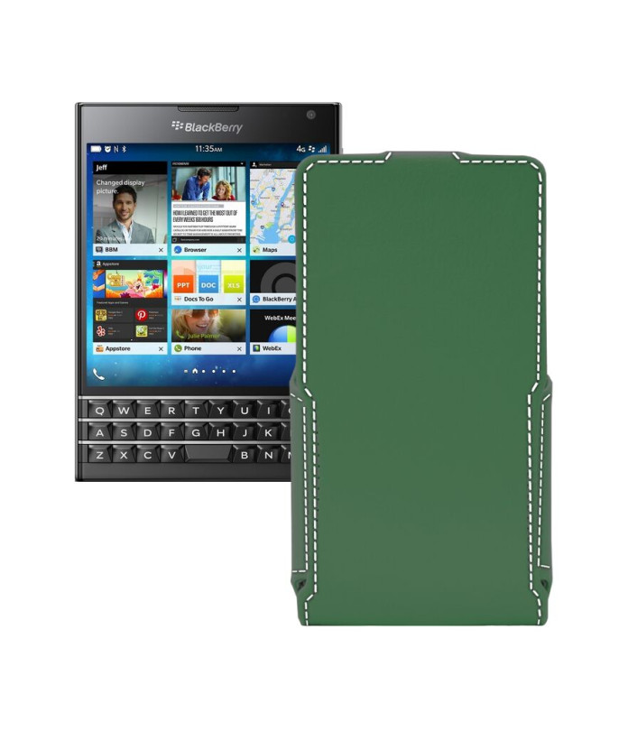 Чохол-флип з екошкіри для телефону BlackBerry Passport