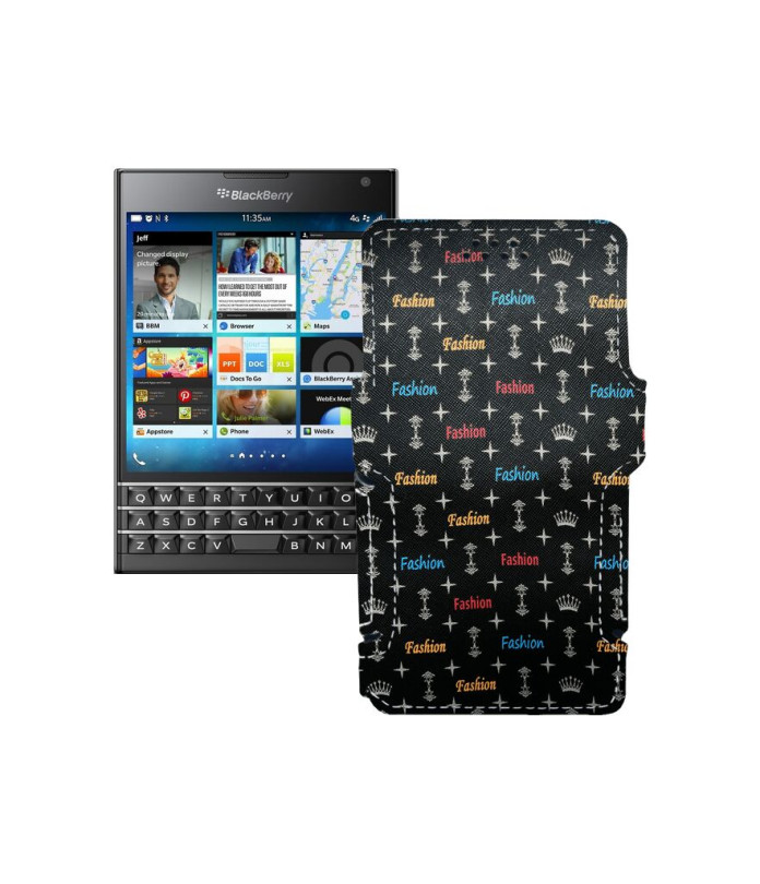 Чохол-книжка з екошкіри для телефону BlackBerry Passport