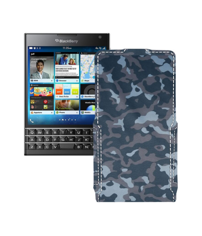 Чохол-флип з екошкіри для телефону BlackBerry Passport