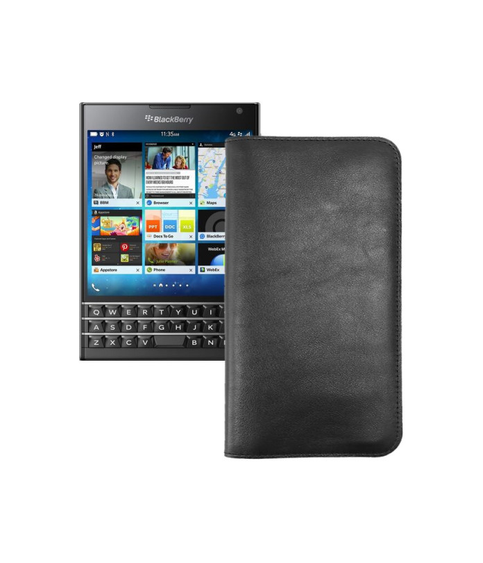 Портмоне з шкіри для телефону BlackBerry Passport