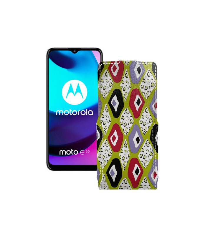 Чохол-флип з екошкіри для телефону Motorola Moto E20