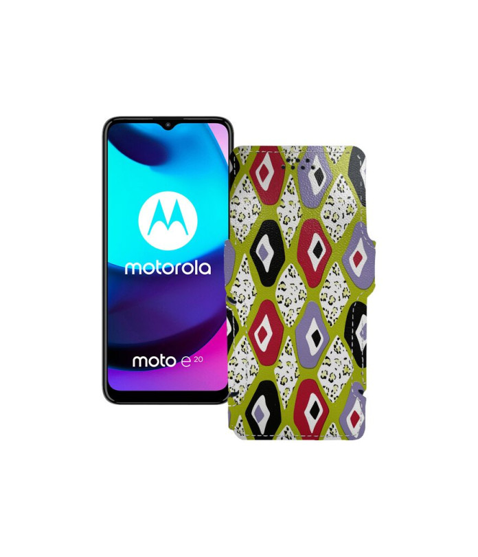 Чохол-книжка з екошкіри для телефону Motorola Moto E20