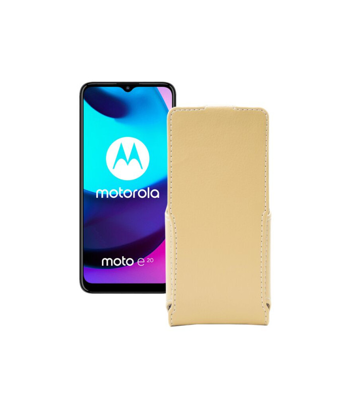 Чохол-флип з екошкіри для телефону Motorola Moto E20