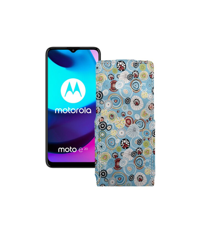 Чохол-флип з екошкіри для телефону Motorola Moto E20