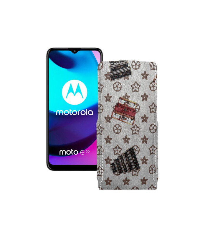 Чохол-флип з екошкіри для телефону Motorola Moto E20