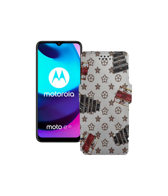 Чохол-книжка з екошкіри для телефону Motorola Moto E20