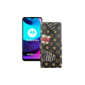 Чохол-флип з екошкіри для телефону Motorola Moto E20