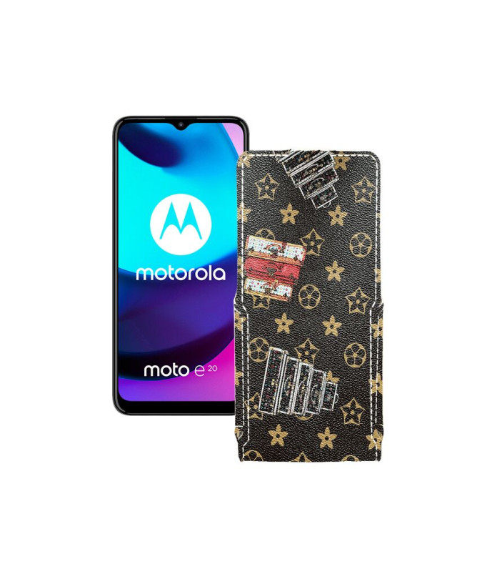 Чохол-флип з екошкіри для телефону Motorola Moto E20