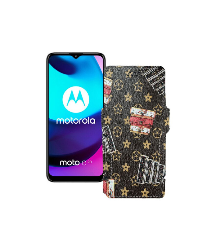 Чохол-книжка з екошкіри для телефону Motorola Moto E20