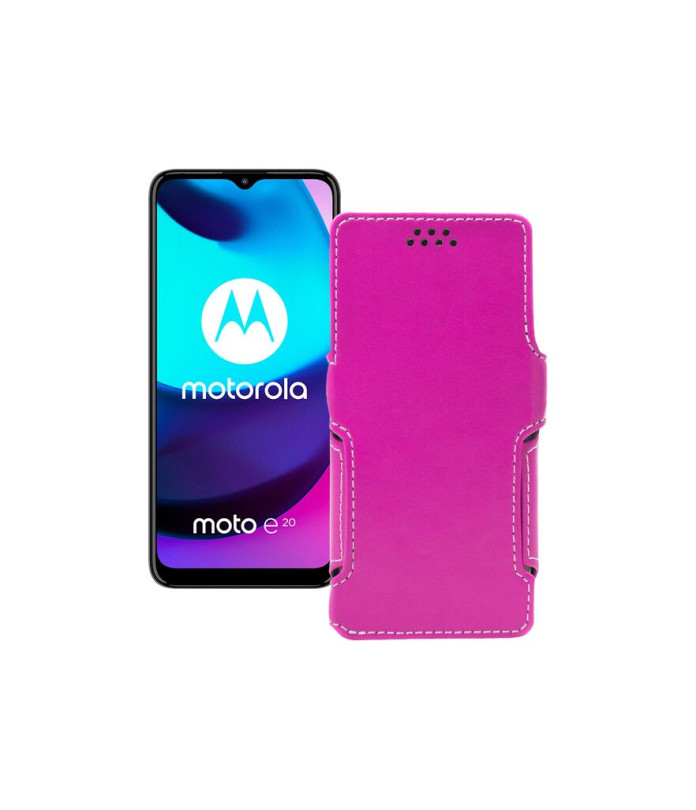 Чохол-книжка з екошкіри для телефону Motorola Moto E20