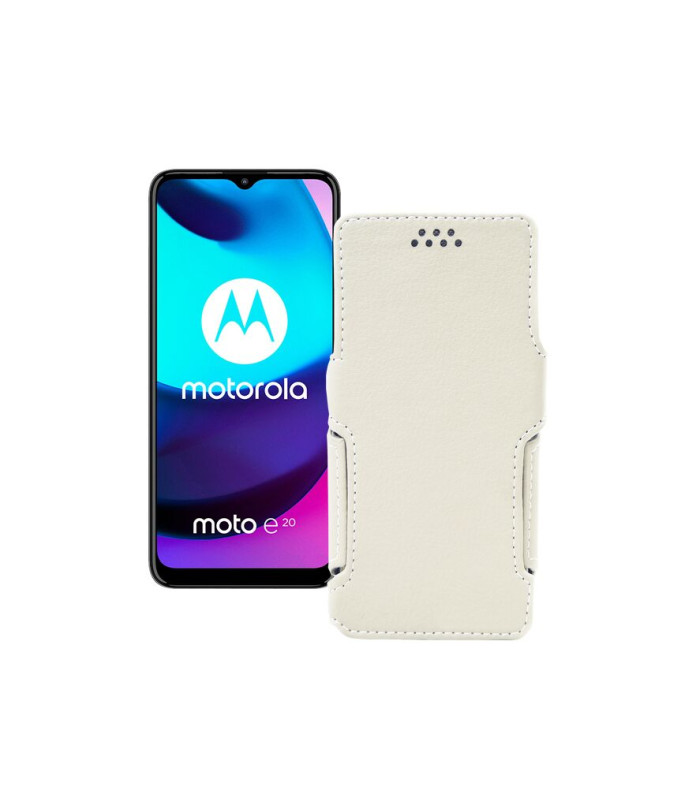 Чохол-книжка з екошкіри для телефону Motorola Moto E20