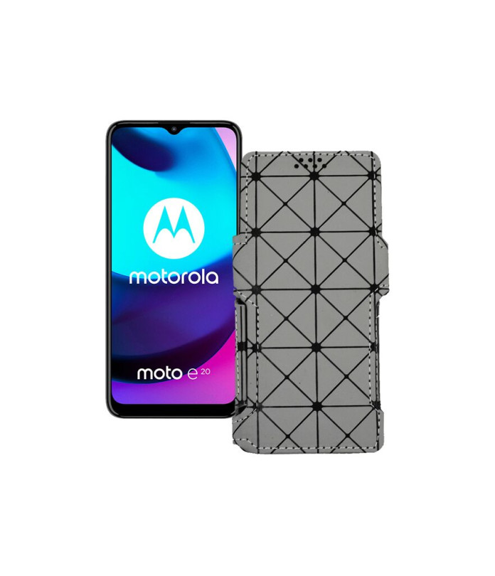 Чохол-книжка з екошкіри для телефону Motorola Moto E20