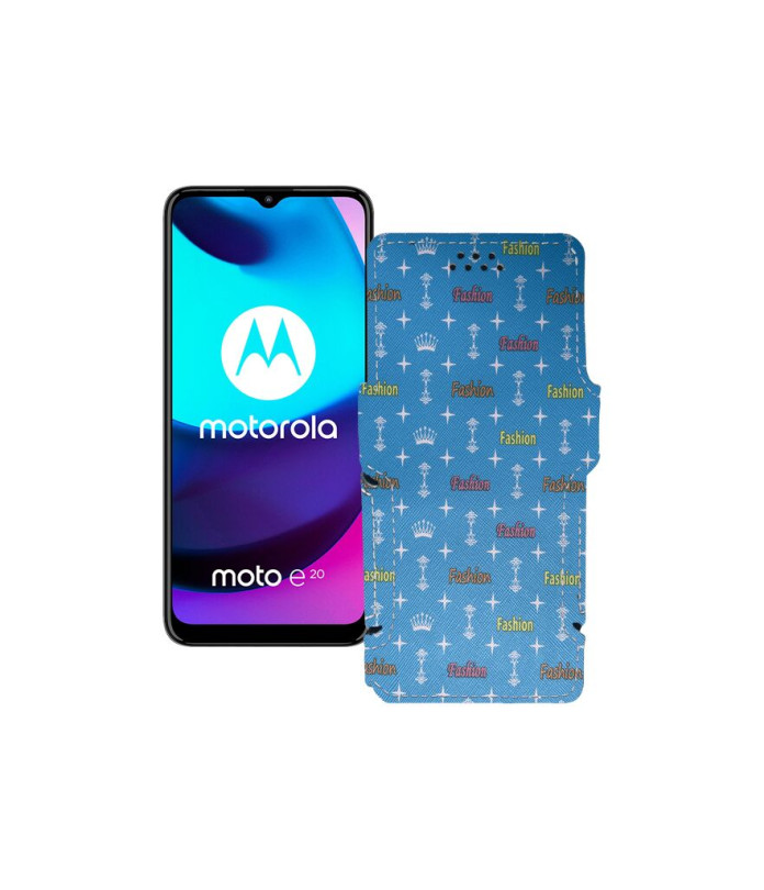 Чохол-книжка з екошкіри для телефону Motorola Moto E20