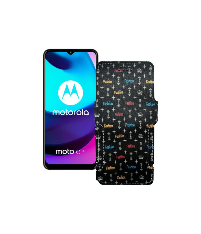 Чохол-книжка з екошкіри для телефону Motorola Moto E20