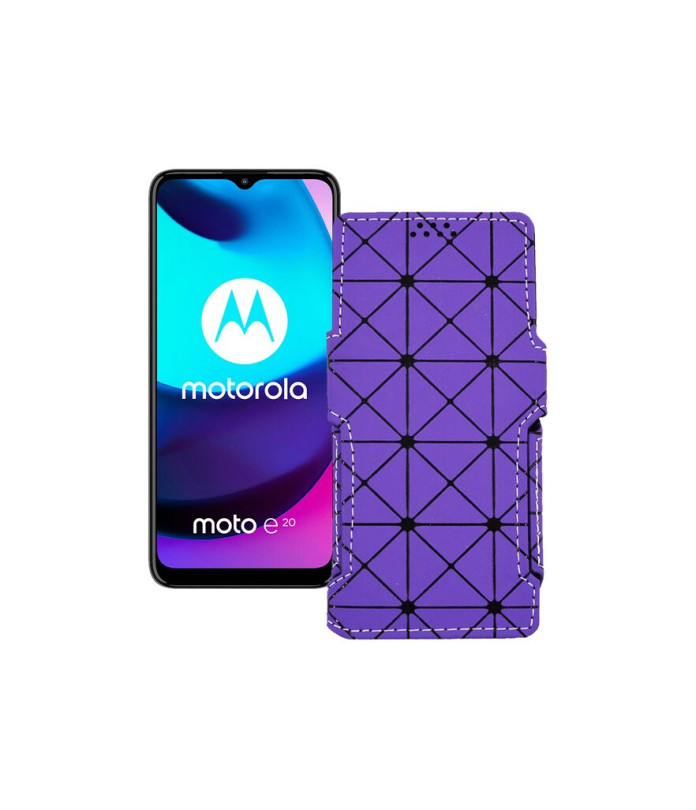 Чохол-книжка з екошкіри для телефону Motorola Moto E20