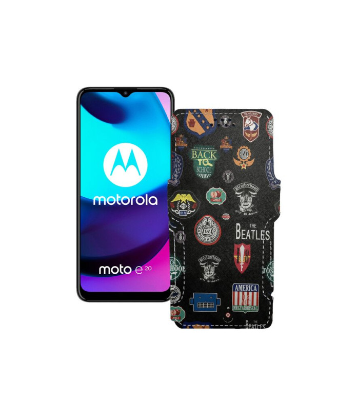 Чохол-книжка з екошкіри для телефону Motorola Moto E20