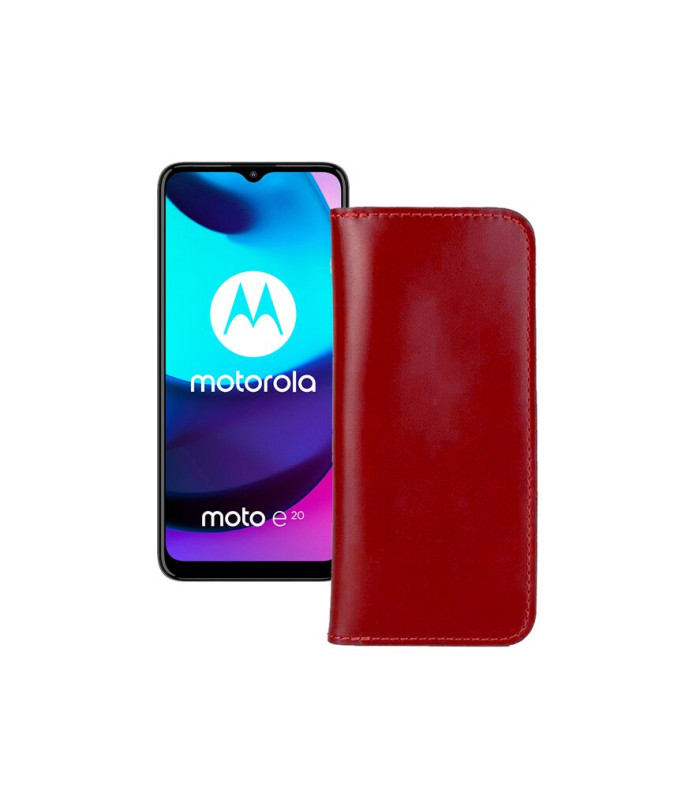 Портмоне з шкіри для телефону Motorola Moto E20