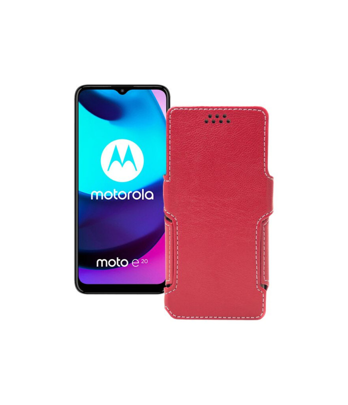 Чохол-книжка з екошкіри для телефону Motorola Moto E20