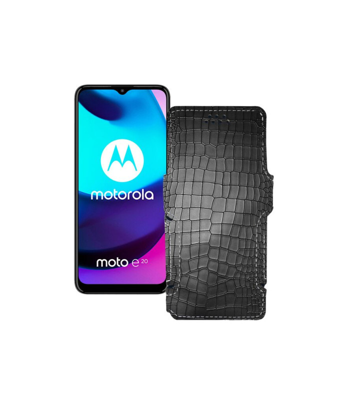 Чохол-книжка з екошкіри для телефону Motorola Moto E20