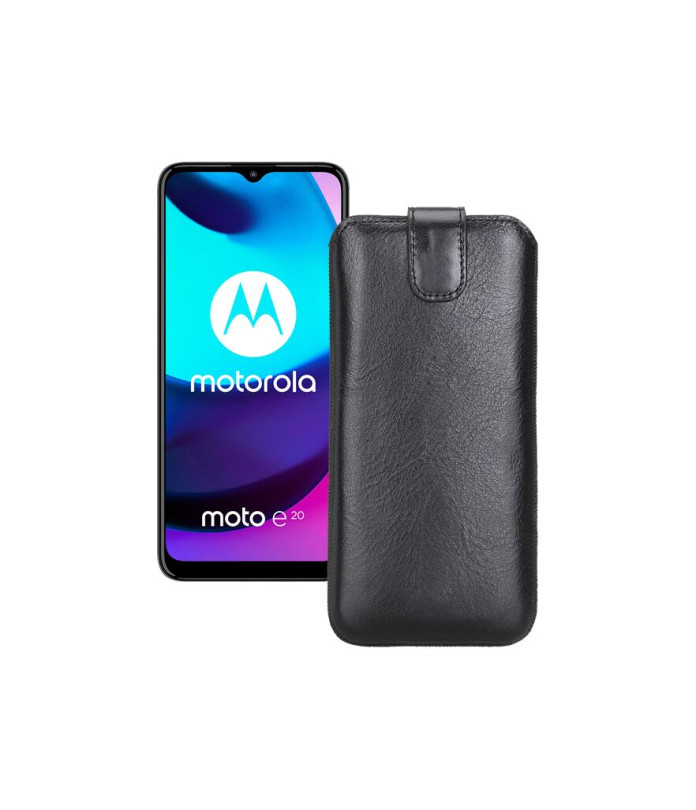 Витяжка з екошкіри для телефону Motorola Moto E20