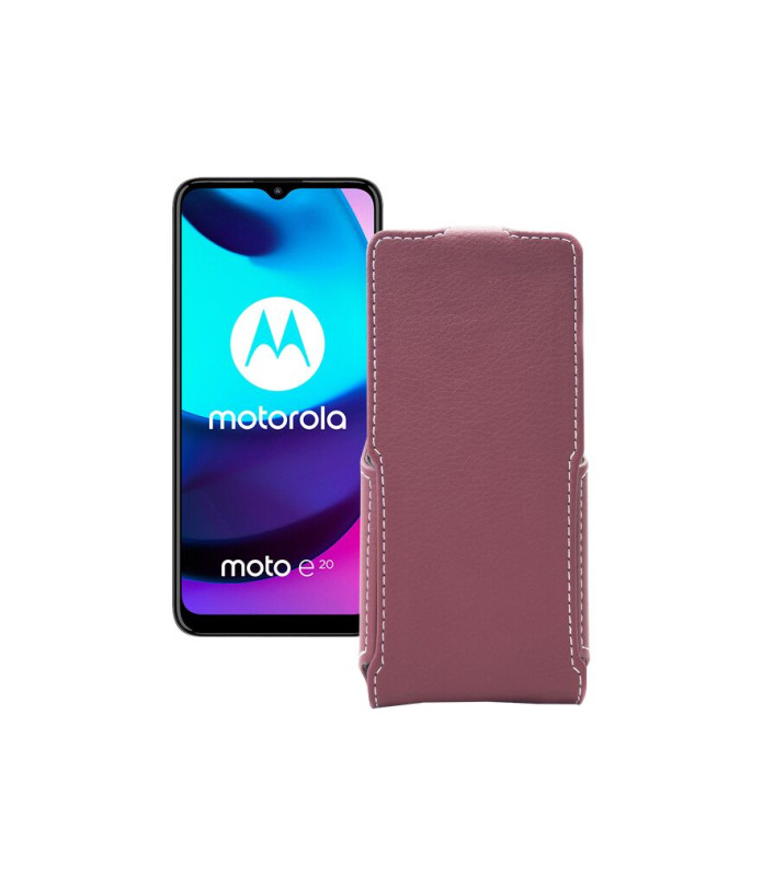 Чохол-флип з екошкіри для телефону Motorola Moto E20