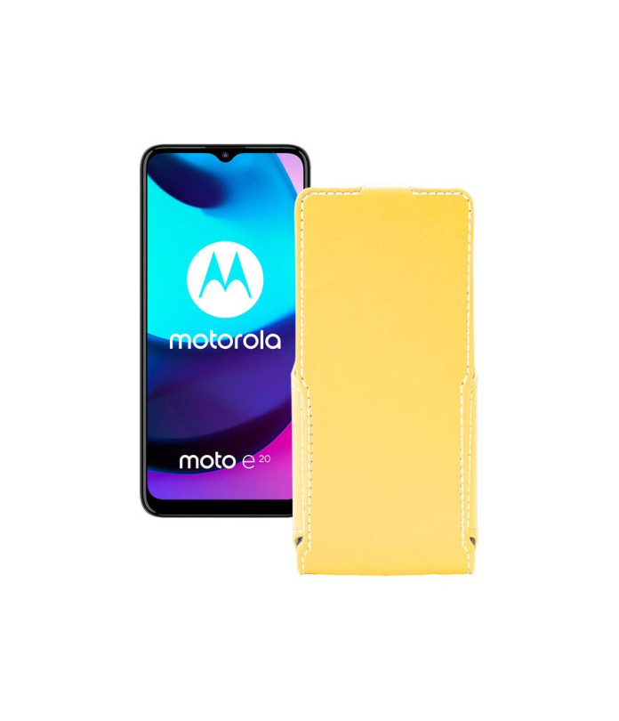 Чохол-флип з екошкіри для телефону Motorola Moto E20