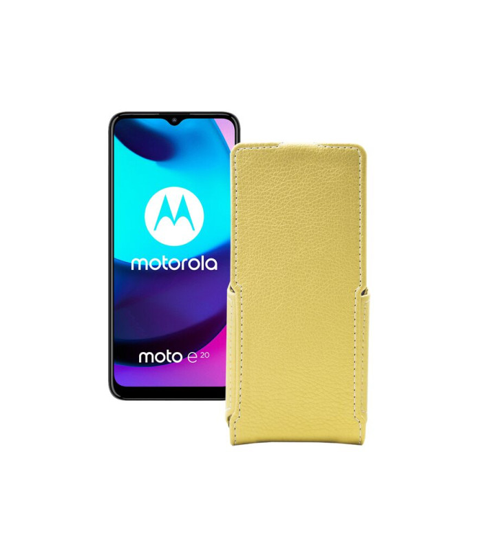 Чохол-флип з екошкіри для телефону Motorola Moto E20