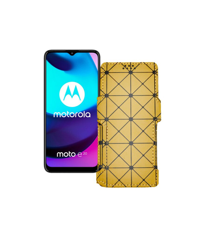 Чохол-книжка з екошкіри для телефону Motorola Moto E20