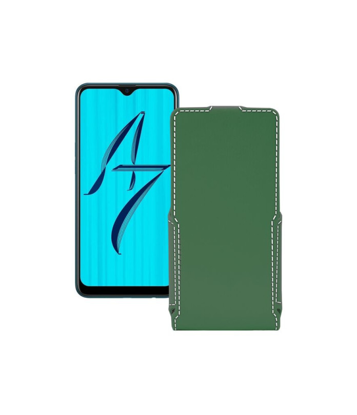 Чохол-флип з екошкіри для телефону OPPO A7