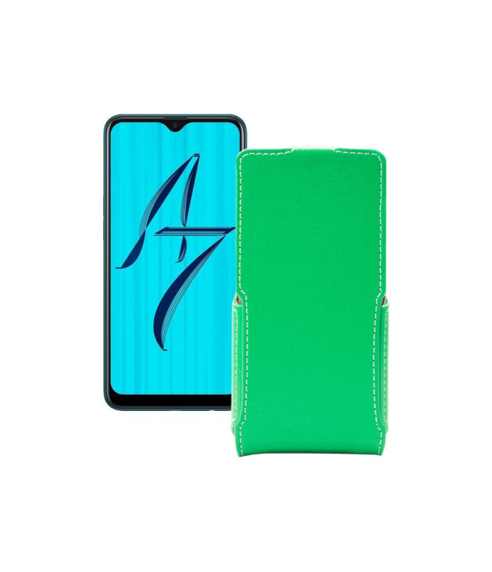 Чохол-флип з екошкіри для телефону OPPO A7