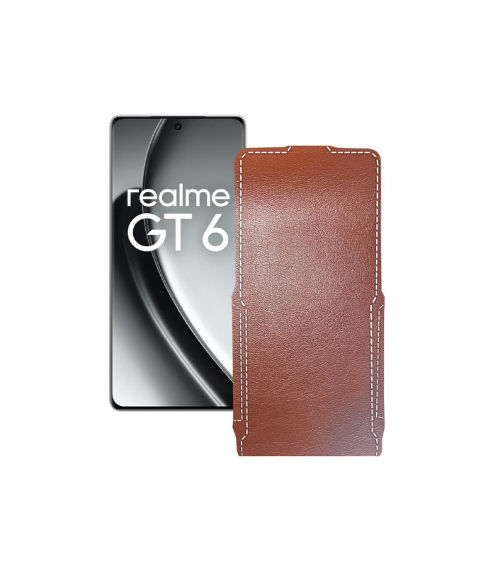 Чохол-флип з екошкіри для телефону Realme GT6