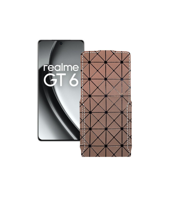 Чохол-флип з екошкіри для телефону Realme GT6