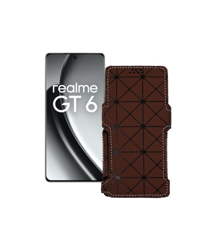 Чохол-книжка з екошкіри для телефону Realme GT6