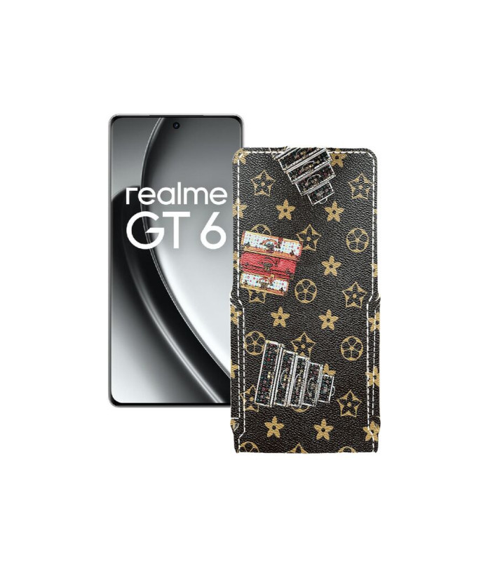 Чохол-флип з екошкіри для телефону Realme GT6