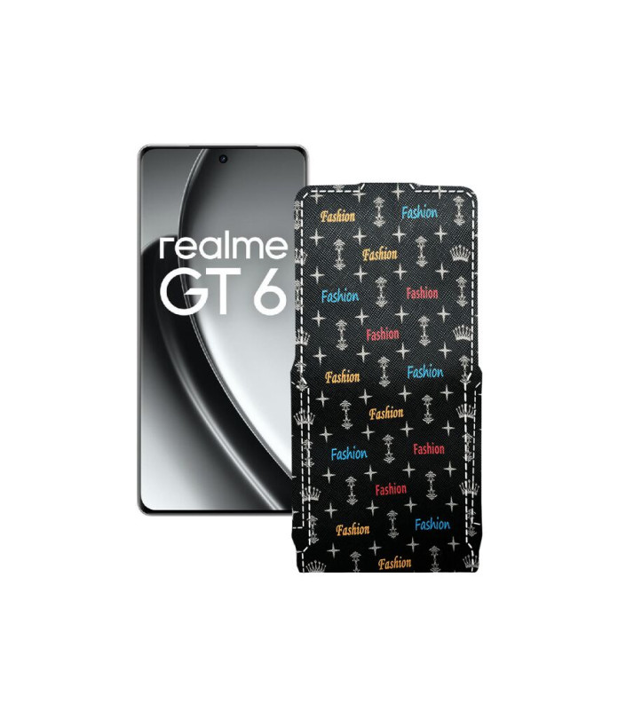 Чохол-флип з екошкіри для телефону Realme GT6