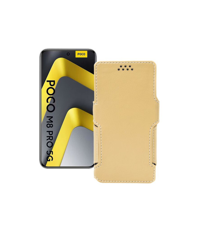 Чохол-книжка з екошкіри для телефону Xiaomi Poco M8 Pro 5G