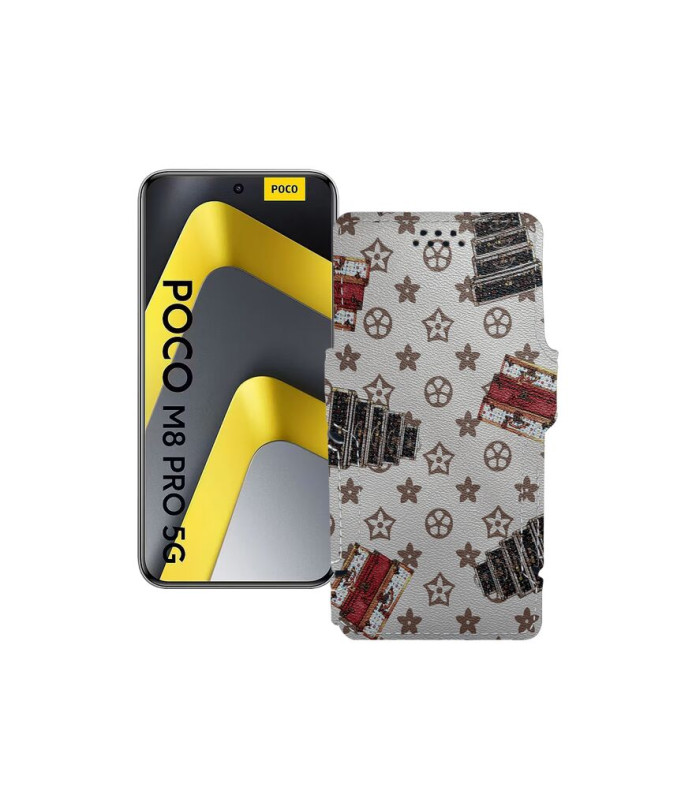 Чохол-книжка з екошкіри для телефону Xiaomi Poco M8 Pro 5G